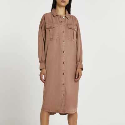 longline shacket beige
