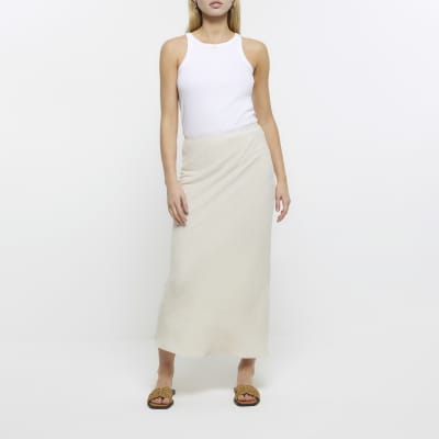 Beige Maxi Skirt River Island 5557