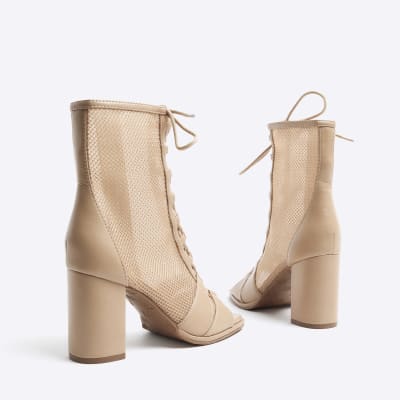 Beige Stretchy Boot Laces Elasticated Boot Laces No Tie Shoelaces