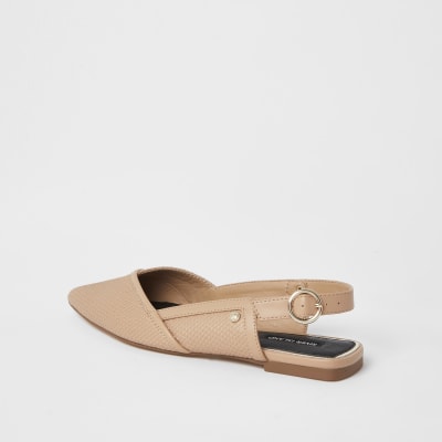 Beige meshed sandals