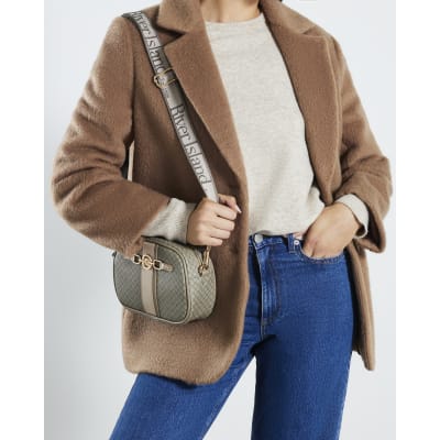 Beige Monogram Cross Body bag