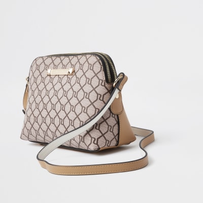 river island monogram backpack