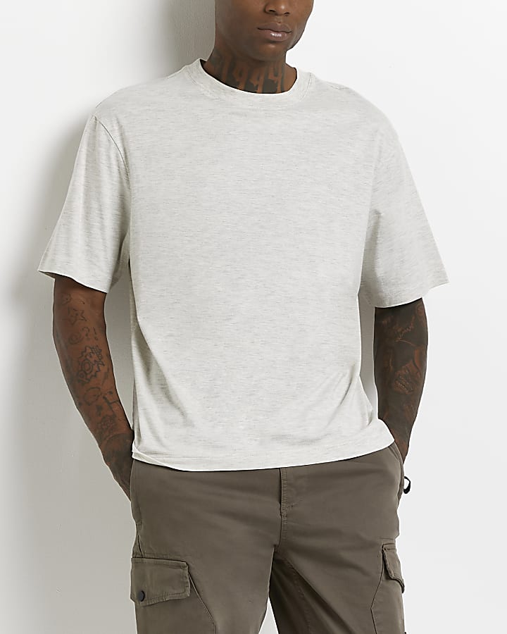 Beige multipack oversized t-shirts