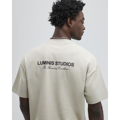 Beige Oversized Fit Luminis Studios T-Shirt