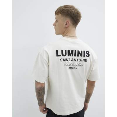 Beige Oversized Short Sleeve Luminis T-Shirt