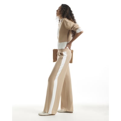 Premium Block Wide Leg Trousers