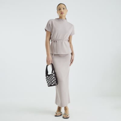 Beige Premium Maxi Skirt