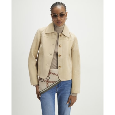Beige Premium Suede Jacket