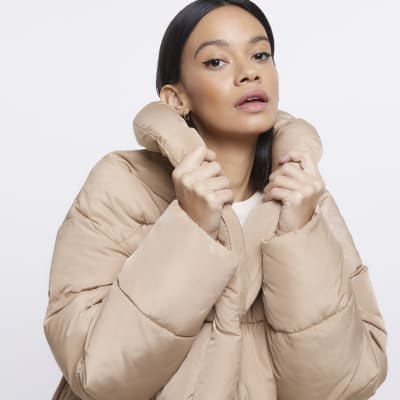 Beige puffer jacket