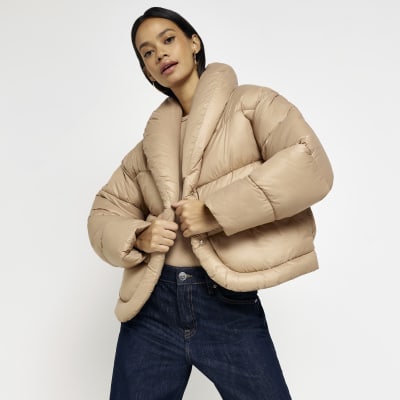 Beige puffer jacket