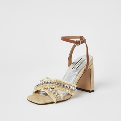 diamante sandals river island