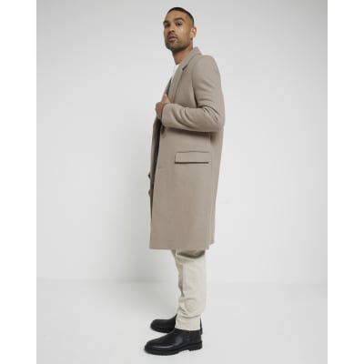 Mens 2024 stone overcoat