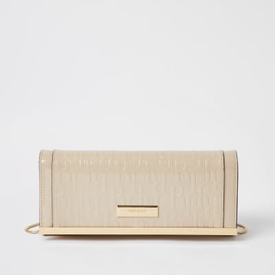 rose gold clutch bag river island