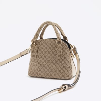 Beige ri monogram mini bag new arrivals