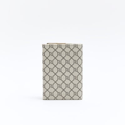 River Island Monogram Passport Cover