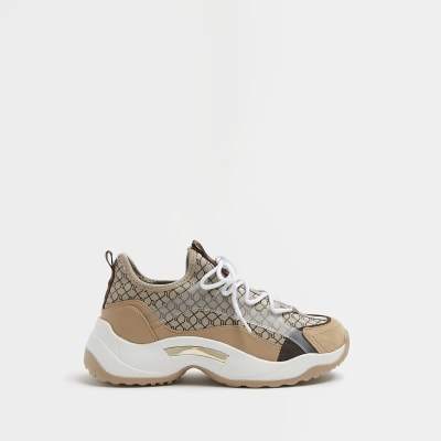 river island white chunky trainers
