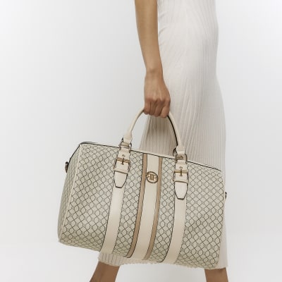 River Island Bolsa de fin de semana - beige 