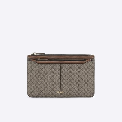 Beige RI Monogram Travel Wallet