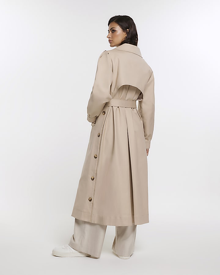 Beige RI Studio belted trench coat