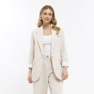 Women's Plus Oversized Dad Blazer & Trousers Suit