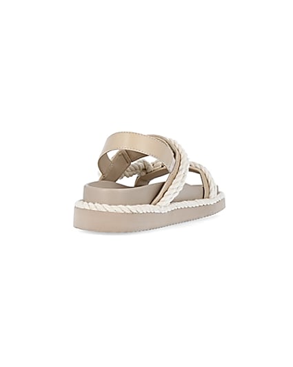 360 degree animation of product Beige rope detail chunky sandals frame-11