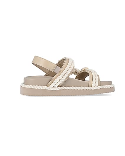 360 degree animation of product Beige rope detail chunky sandals frame-14