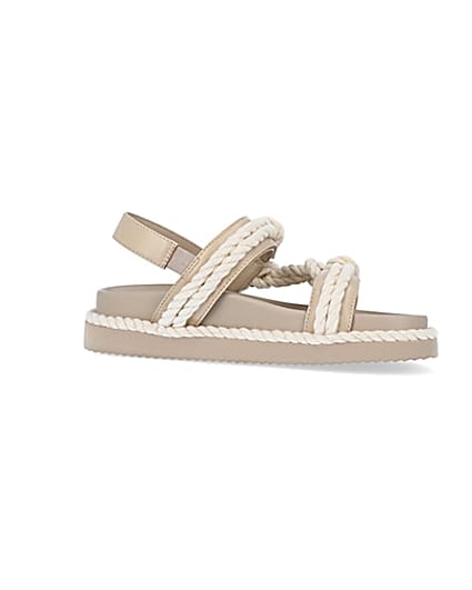 360 degree animation of product Beige rope detail chunky sandals frame-16