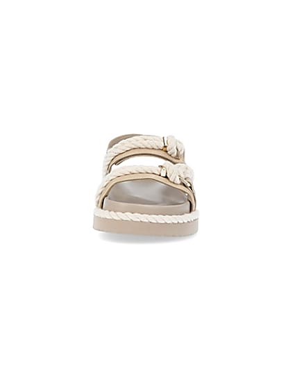 360 degree animation of product Beige rope detail chunky sandals frame-21