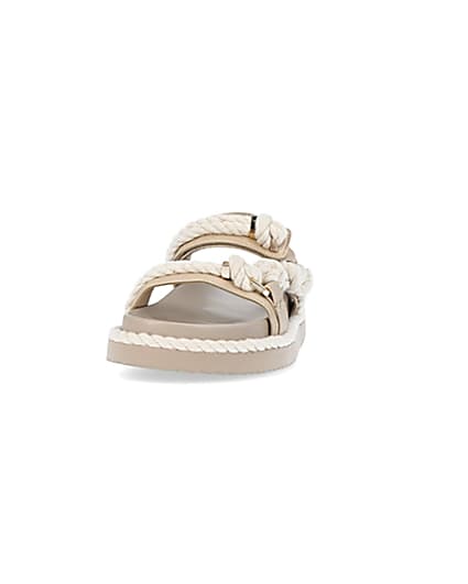 360 degree animation of product Beige rope detail chunky sandals frame-22