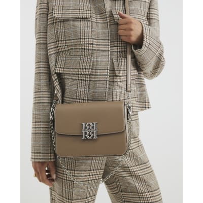 Beige RR Satchel Bag