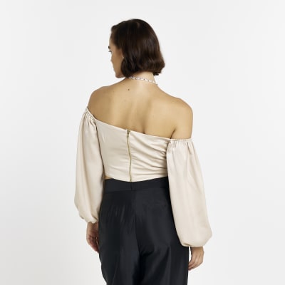 corset beige satin