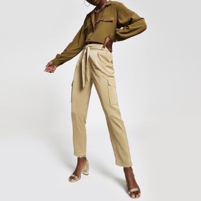 beige utility trousers