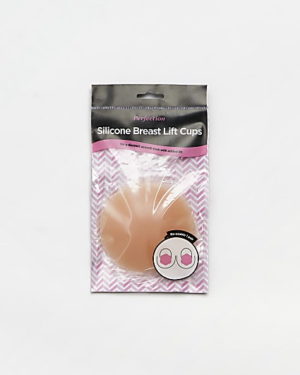 Beige silicone breast lift cups