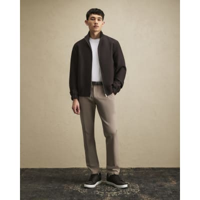Beige Skinny Fit Trousers
