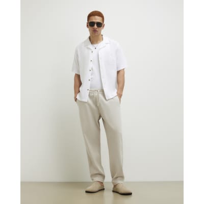 Beige Slim Fit Joggers