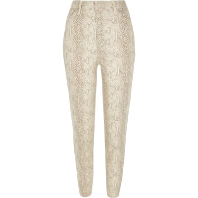 snake print jeans river island