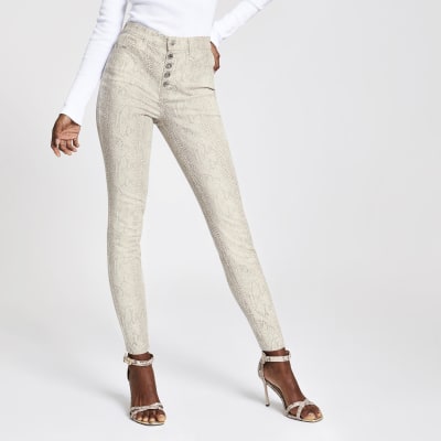 snake print jeans river island