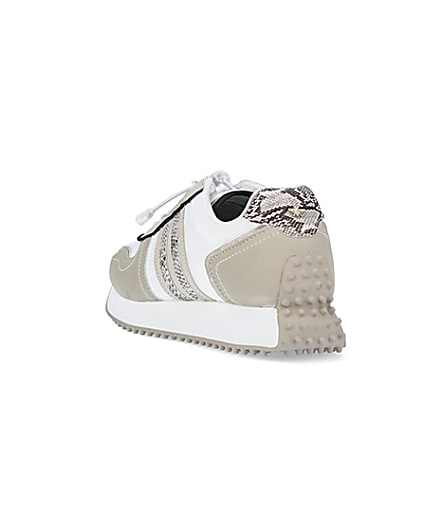 360 degree animation of product Beige snake print trainers frame-7
