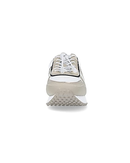 360 degree animation of product Beige snake print trainers frame-21