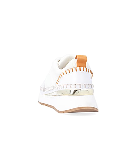 360 degree animation of product Beige stitch detail trainers frame-8