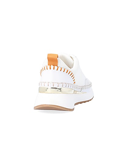 360 degree animation of product Beige stitch detail trainers frame-10
