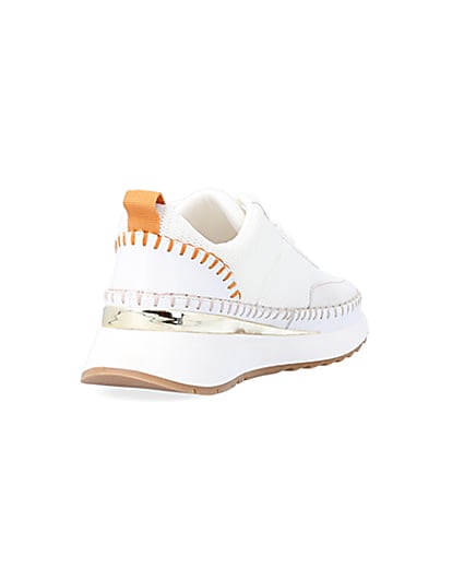 360 degree animation of product Beige stitch detail trainers frame-11