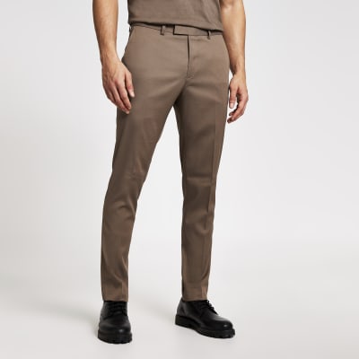 beige skinny trousers