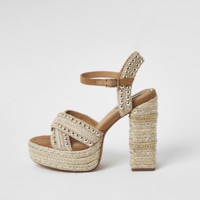 platform sandals with studs