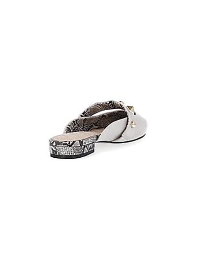 360 degree animation of product Beige studded mules frame-11