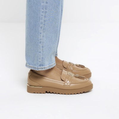 River island tan on sale loafers