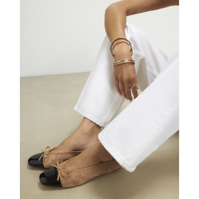 Toe Cap Bow Ballet Pumps