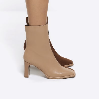 River island tan ankle hot sale boots