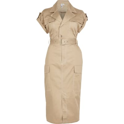 river island utility denim dress