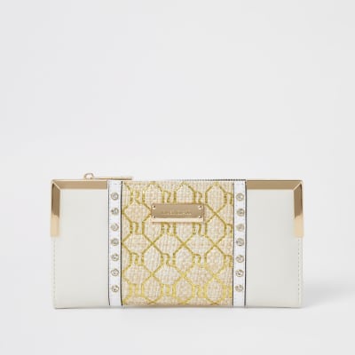 river island beige purse